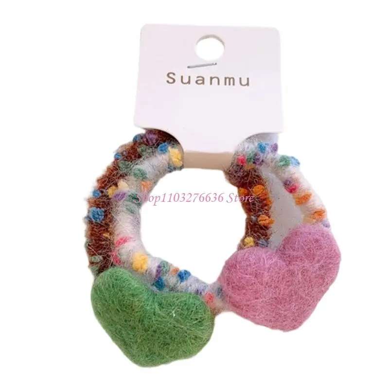 Pinza para bebés con lazo de corazón suave y colorido