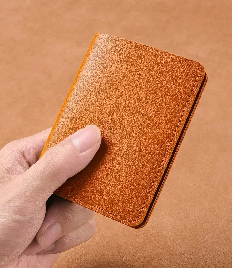 Cartera de cuero PU en color sólido