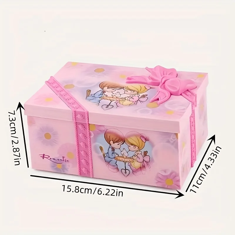 Caja de joyería musical para niñas con bailarina giratoria pequeña - imagen 3