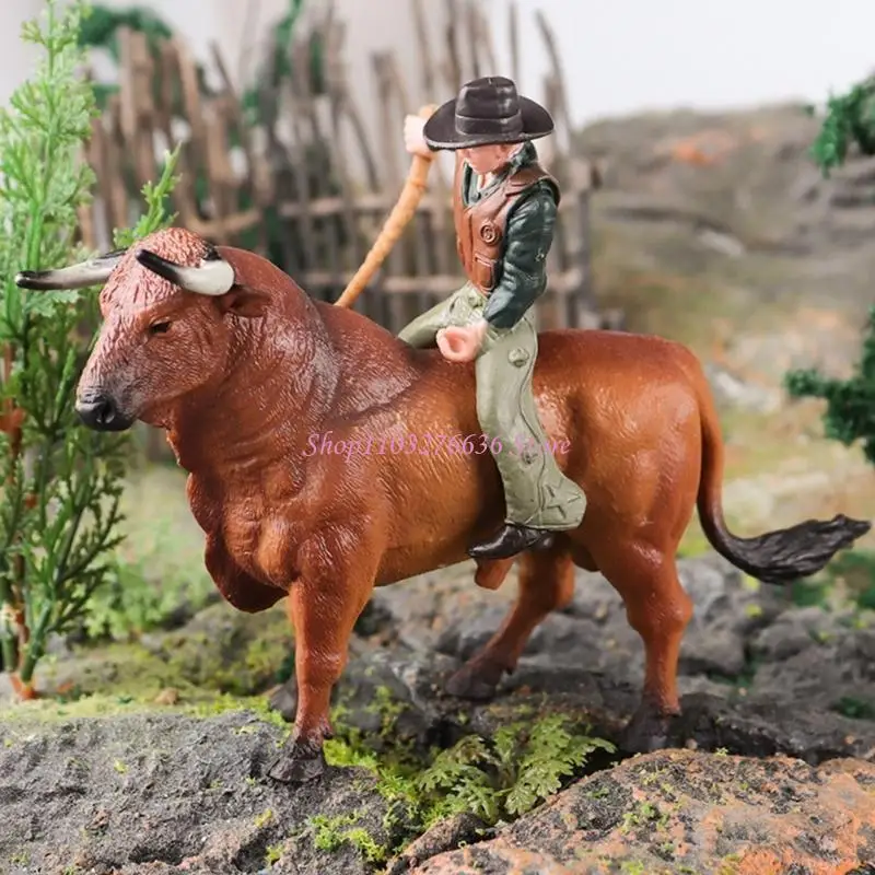 Figura de simulación R6FD estilo matador/caballero toro salvaje