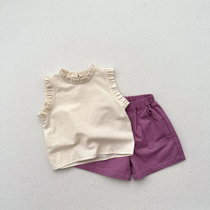 Chaleco floral sin mangas para niños y niñas 1-6T Verano 2024 - imagen 5