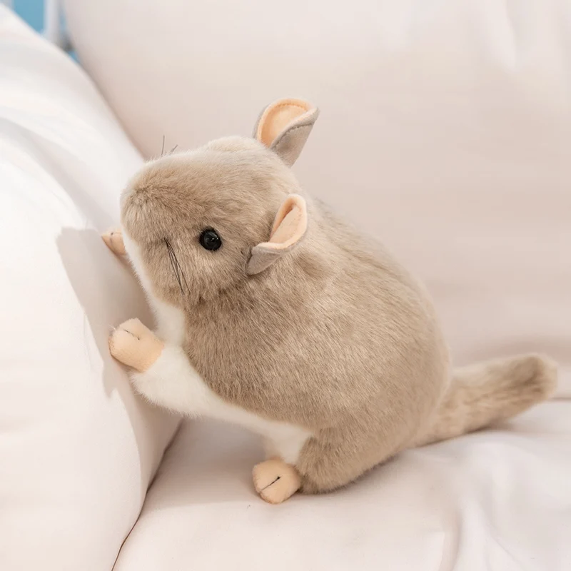 Peluche chinchilla realista estilo kawaii