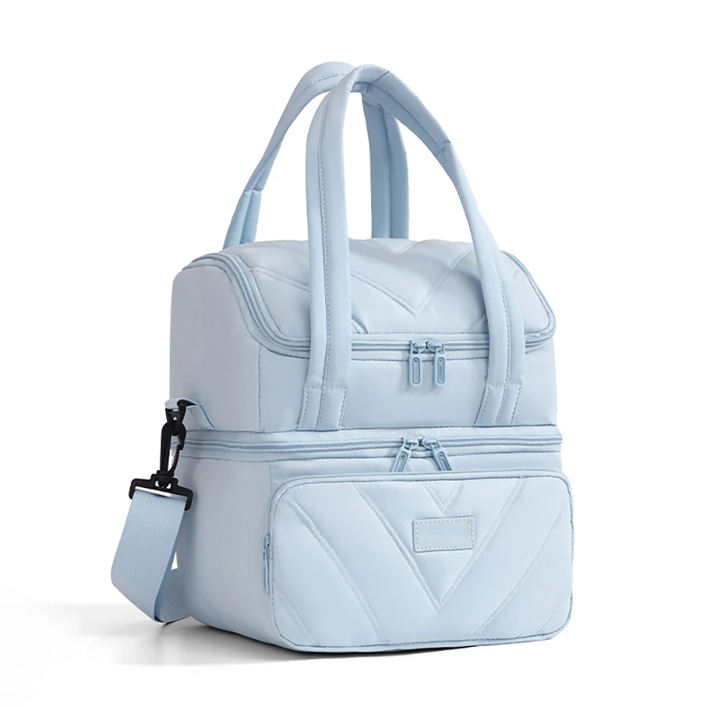 Bolsa de pañales aislante acolchada doble pastel portátil - imagen 2