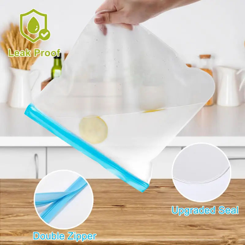 Organización en cocina con bolsas reutilizables
