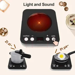 Juego de cocina infantil para acampar con barbacoa y utensilios