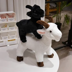 Peluche oveja animal realista blanco, tacto suave para regalar