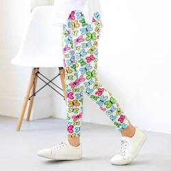 Leggings finos elásticos para niñas con estampado primavera y otoño