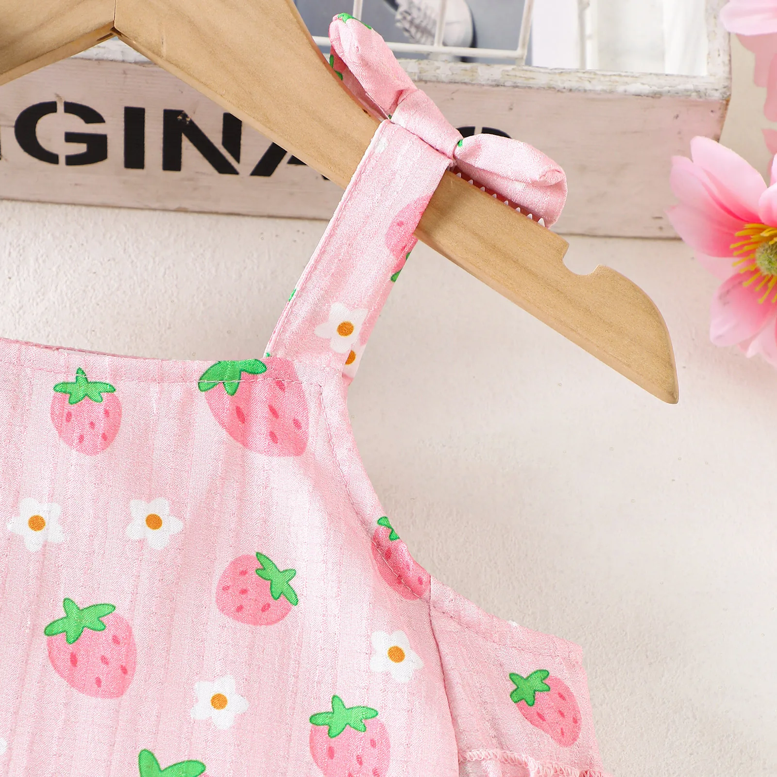 Conjunto de verano para niña sin mangas camiseta y pantalón corto - imagen 2