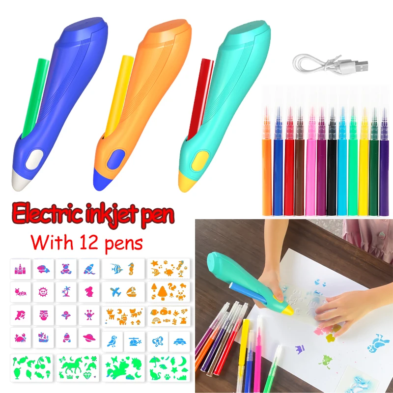 Pluma pulverizadora acuarela para niños – Set eléctrico lavable
