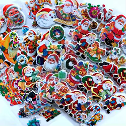 Pegatinas 3D navideñas de Papá Noel – Decoración infantil