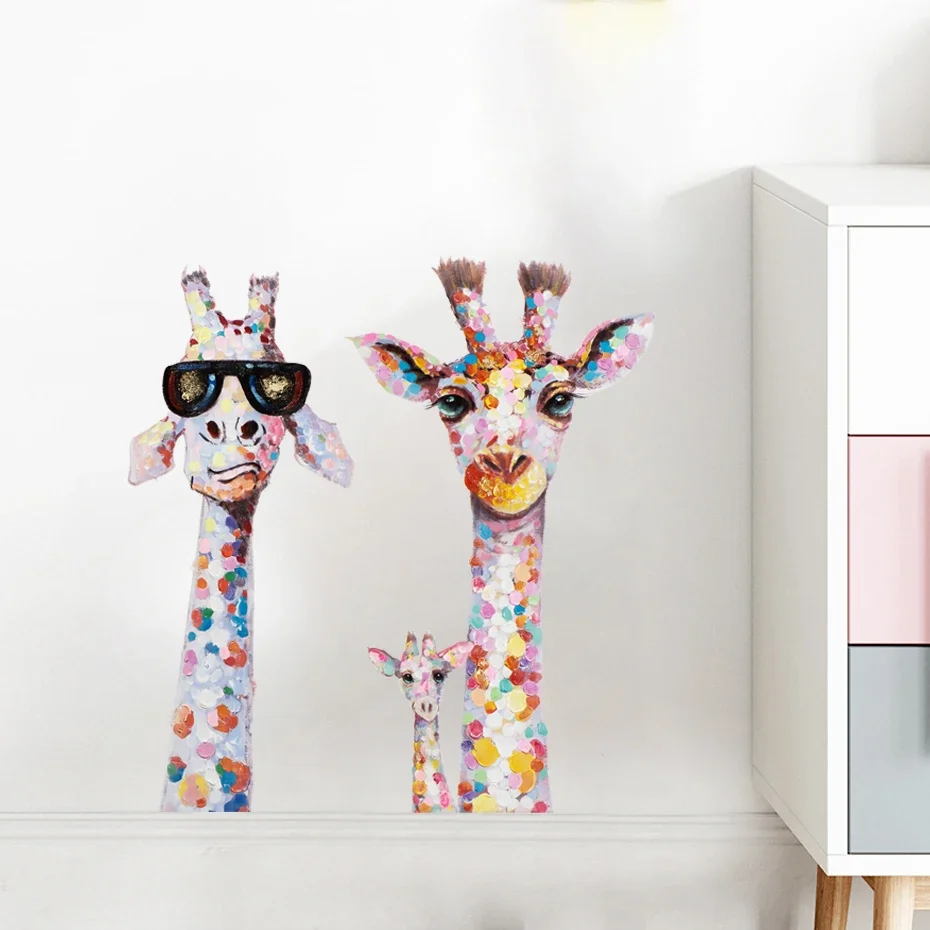 Pegatinas de pared jirafa extraíbles para habitación infantil - imagen 3