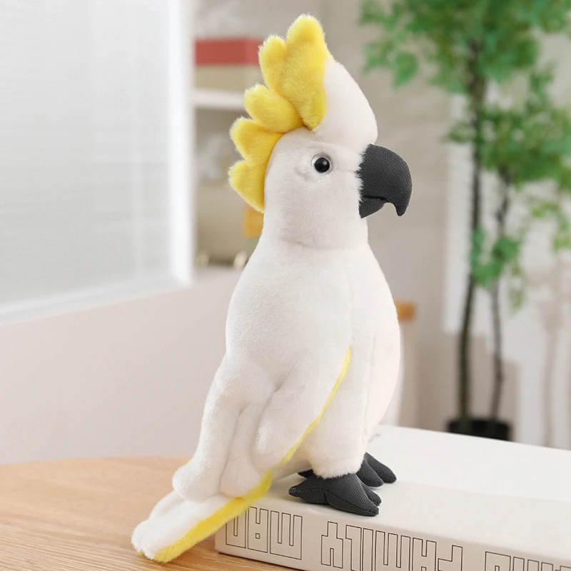 Pájaro tropical de peluche para escritorio y estantes