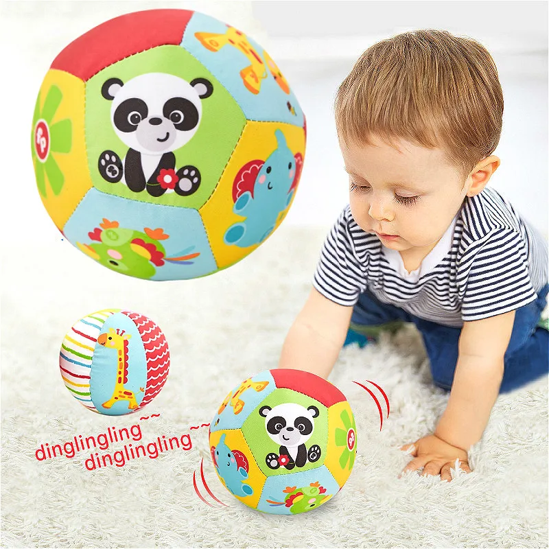 Sonajero sensorial de tela suave para bebé 0-12 meses – Montessori