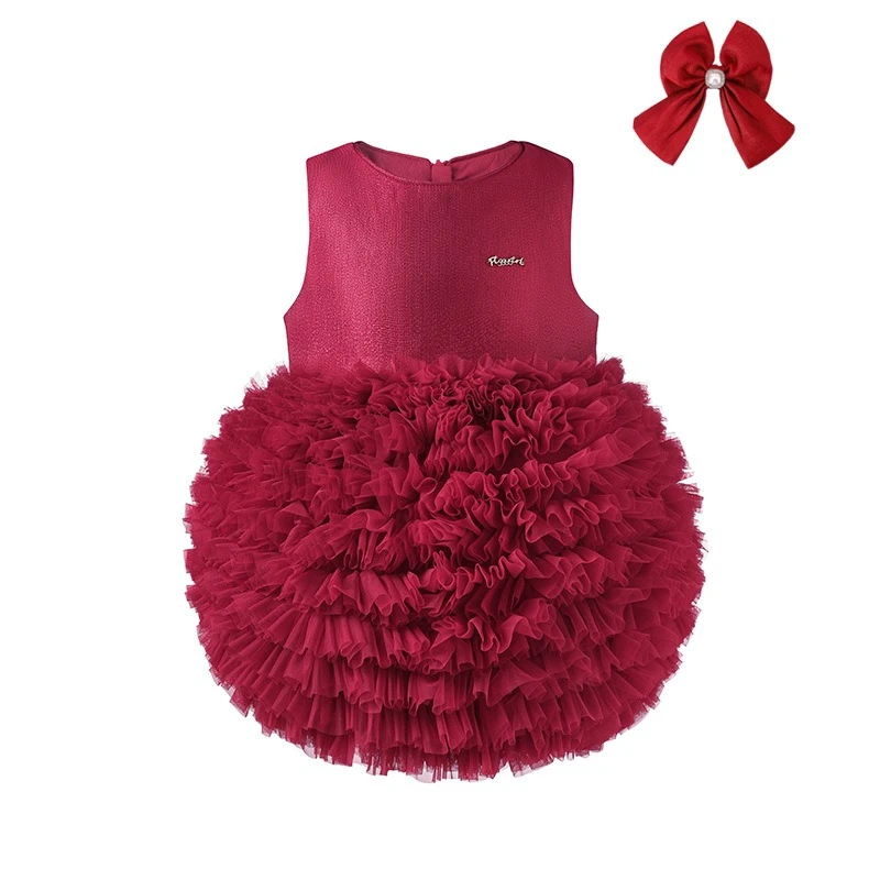 Vestido tutú princesa con lazo y falda abombada suave - imagen 4