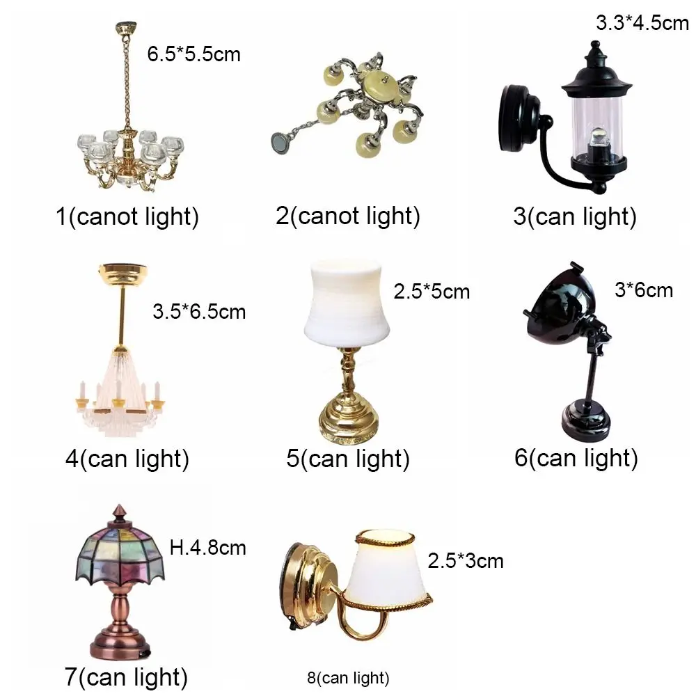 Lámpara miniatura LED 1:12 para casa de muñecas con luz cálida - imagen 5