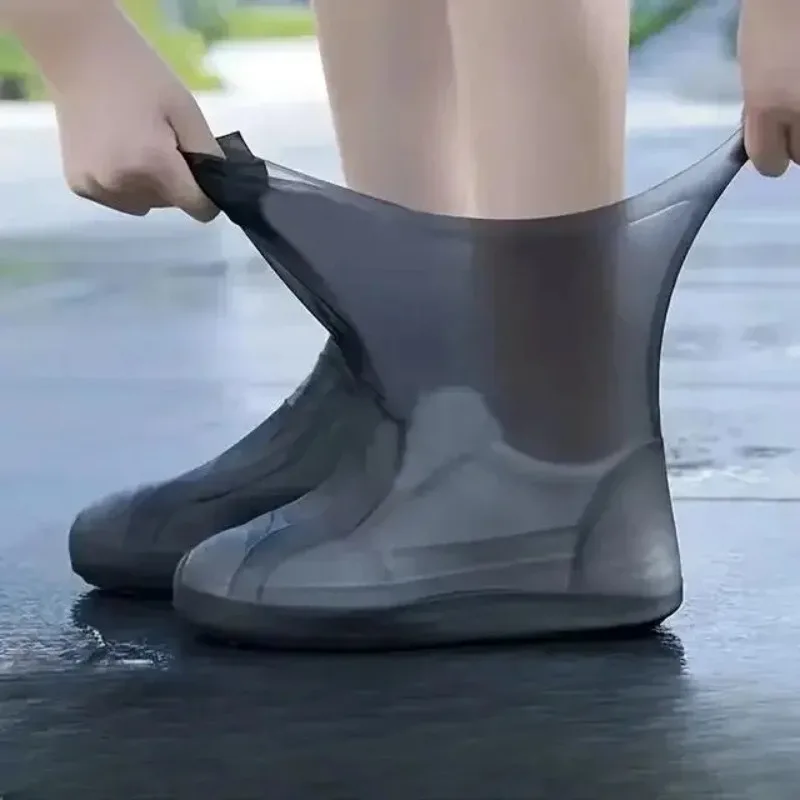 Cubrezapatos impermeables de silicona reutilizables para lluvia - imagen 2
