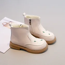 Botas de invierno antideslizantes de suela plana para niñas