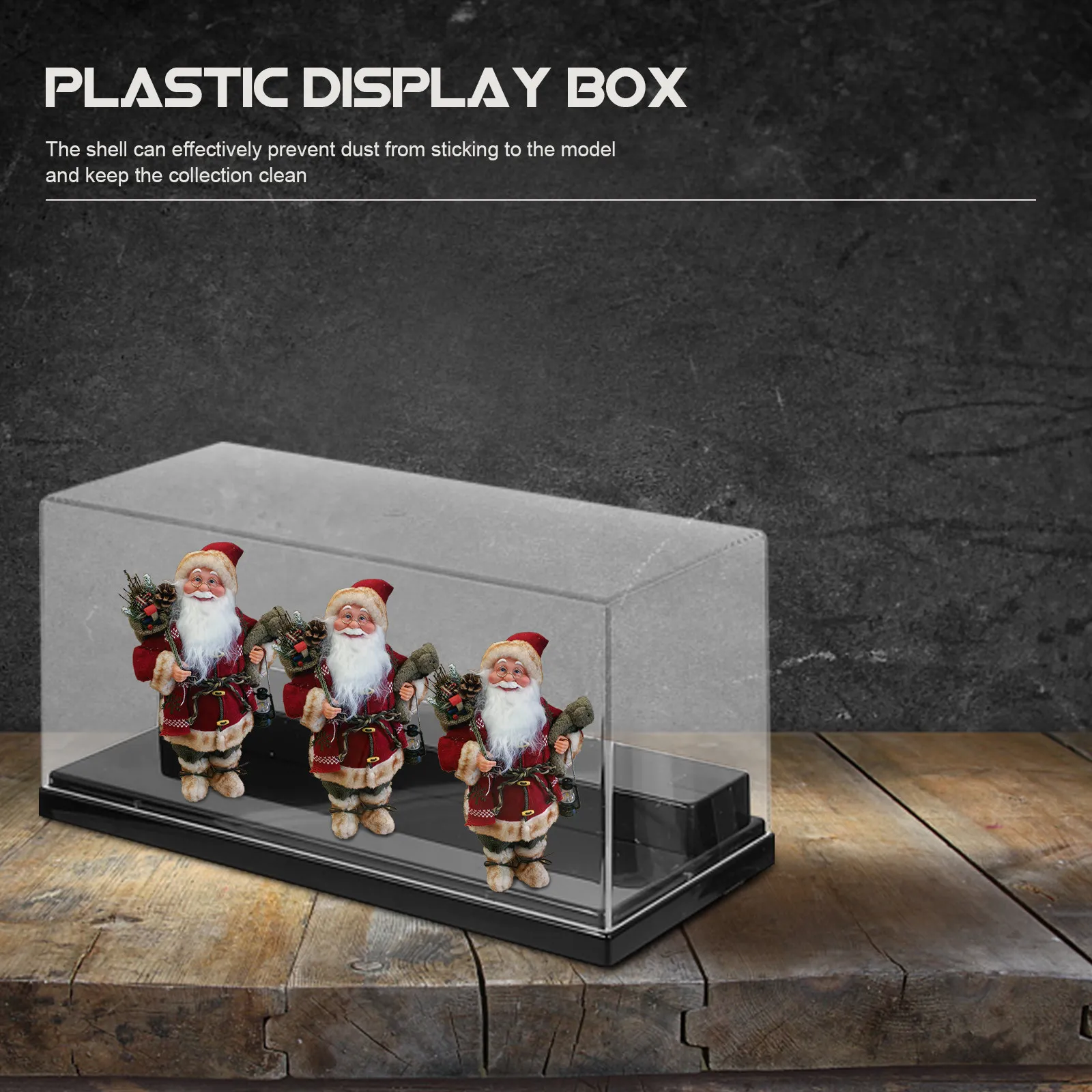 Vitrina de plástico transparente para figuras y coleccionables
