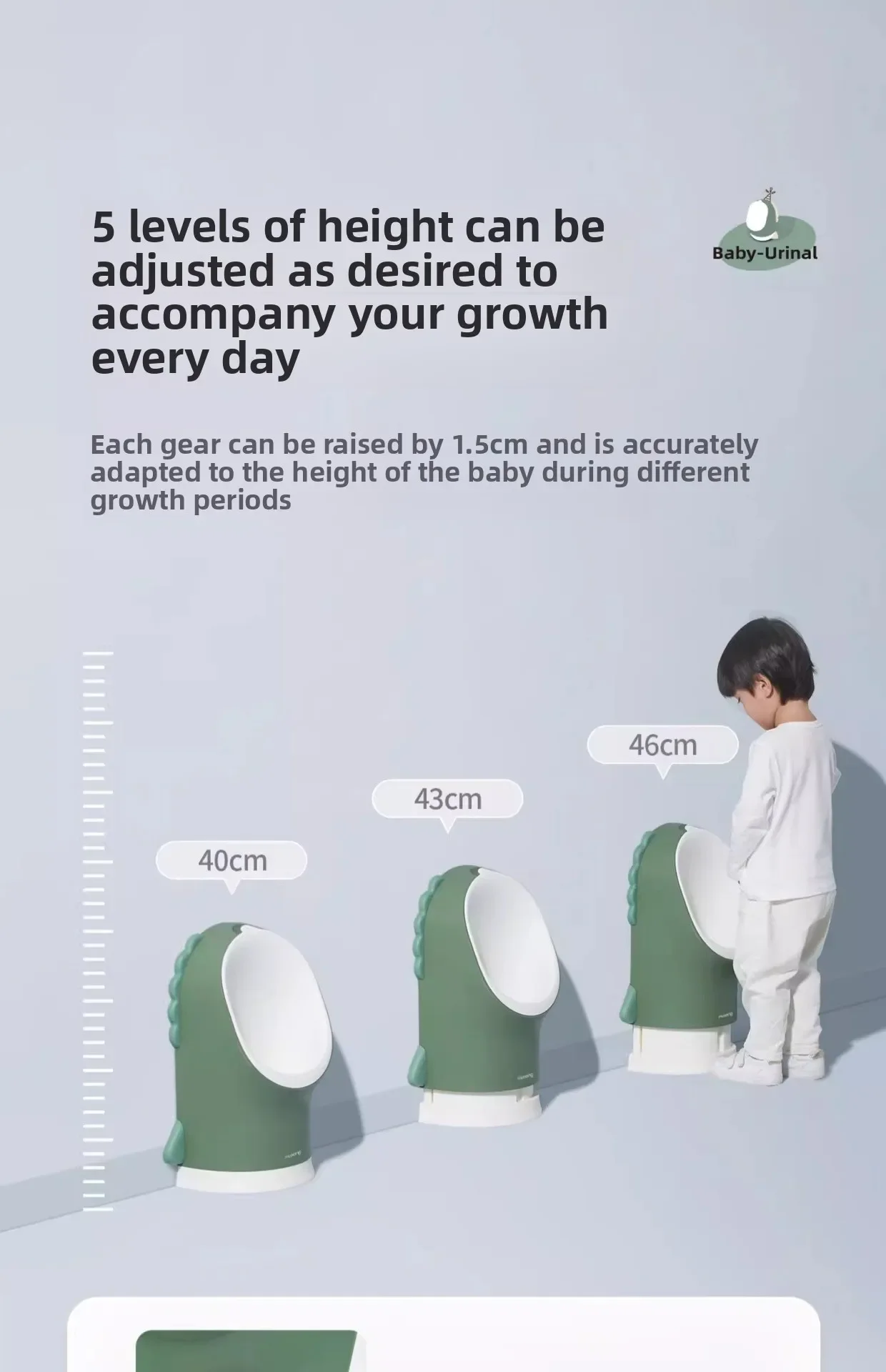 Asiento de entrenamiento para baño, orientación de colocación
