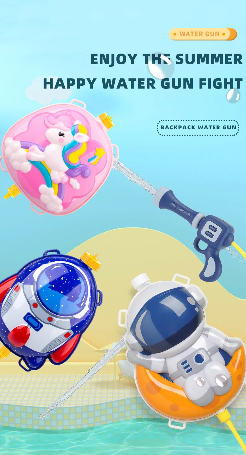 Pistola de agua para niños con diseño de juego acuático