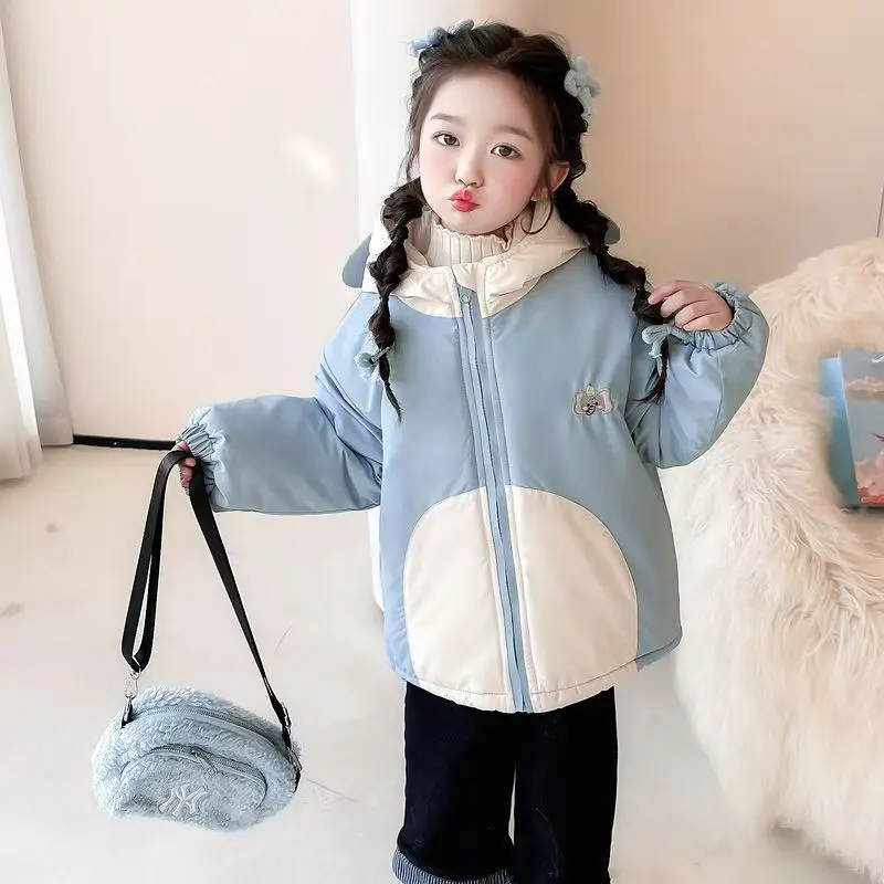 Parka de invierno con capucha cálida de tejido grueso para niño - imagen 3