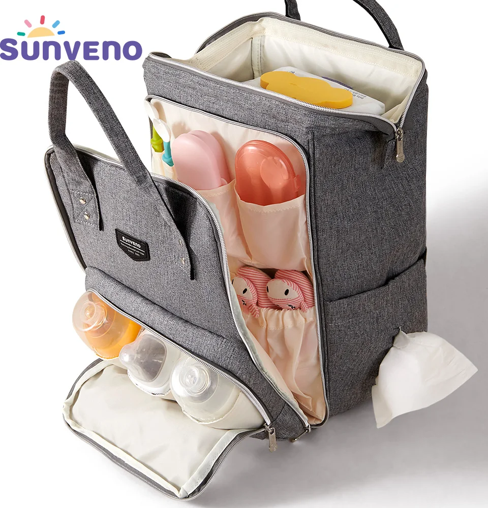 Mochila pañales impermeable de gran capacidad para viaje