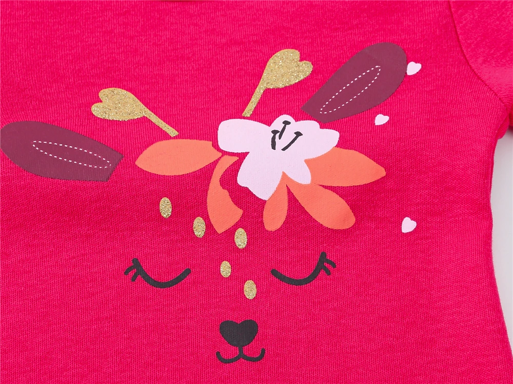 Kavkas pelele algodón con estampado ciervo para bebé niña - imagen 3