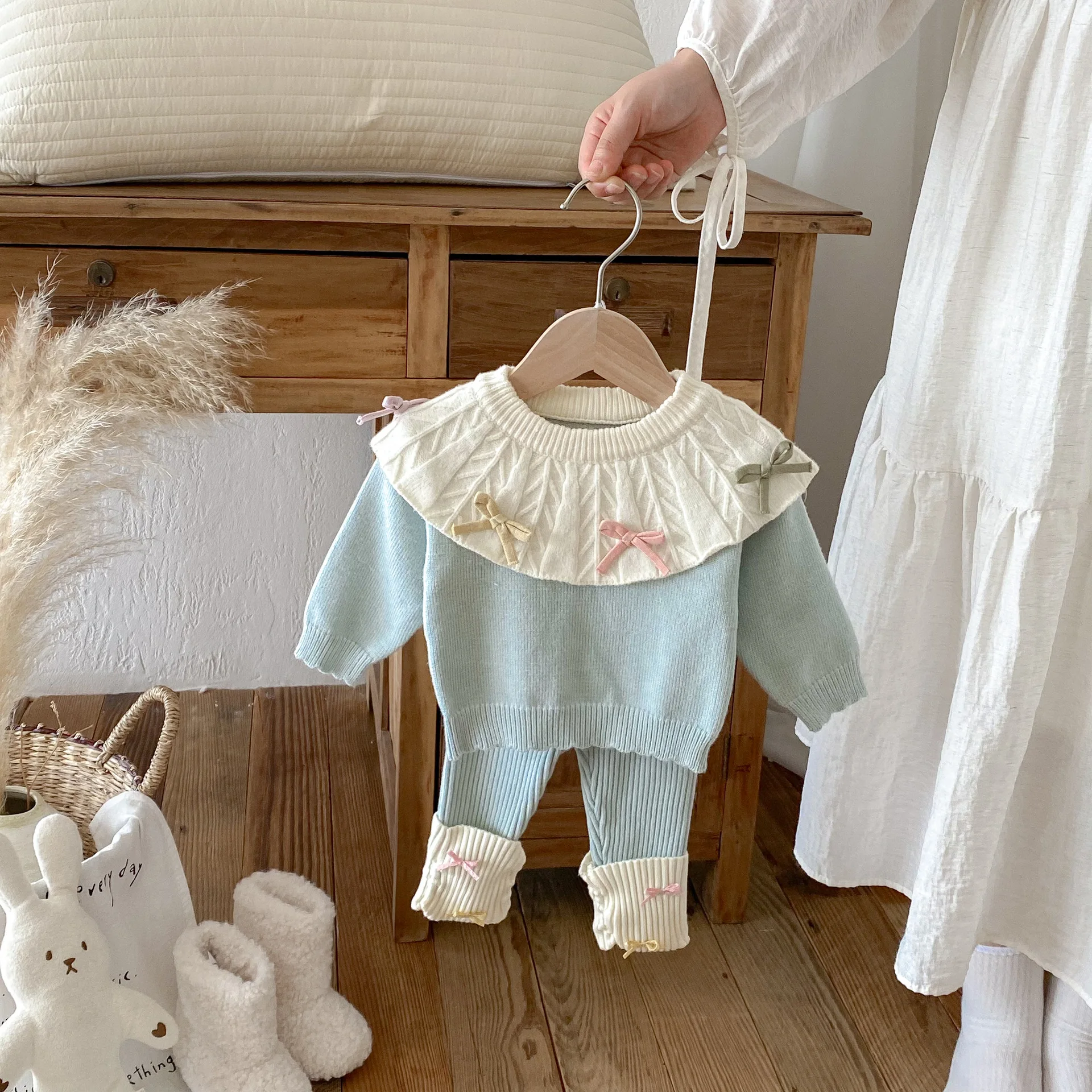 Suéter de punto suave bebé niña – Cálido manga larga otoño invierno