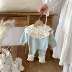 Suéter de punto suave bebé niña – Cálido manga larga otoño invierno