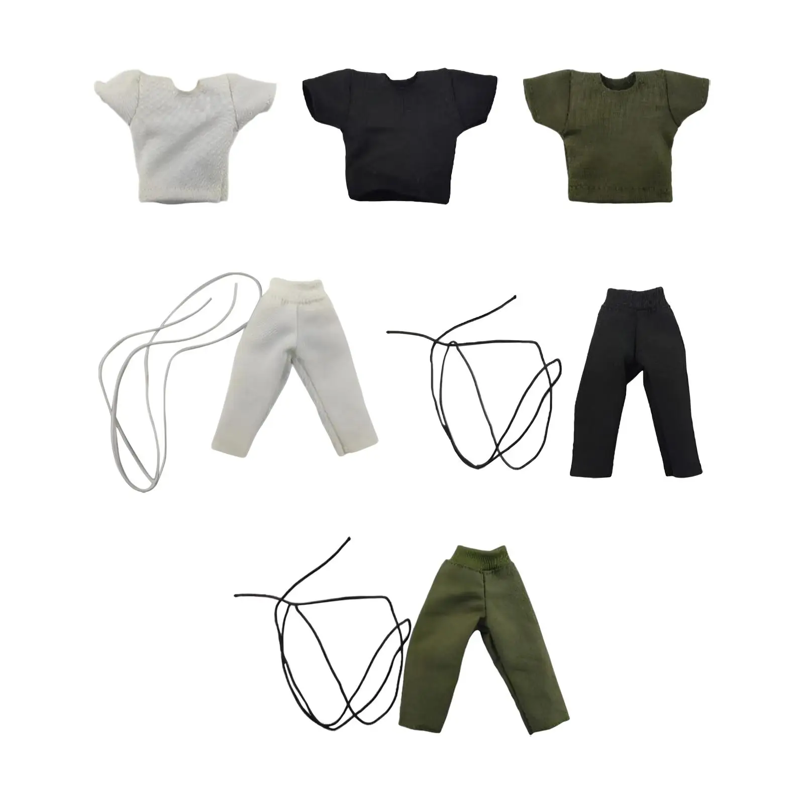 Camiseta suelta a escala 1/18 para figura de soldado, manga corta