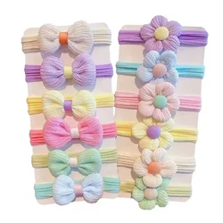 Bandas elásticas con flores para el pelo de niña