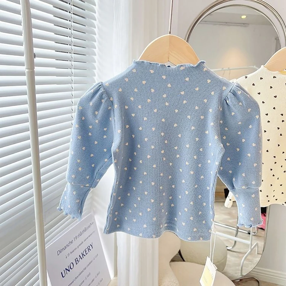 Camiseta manga larga para niña - Cuello alto de burbuja - imagen 4