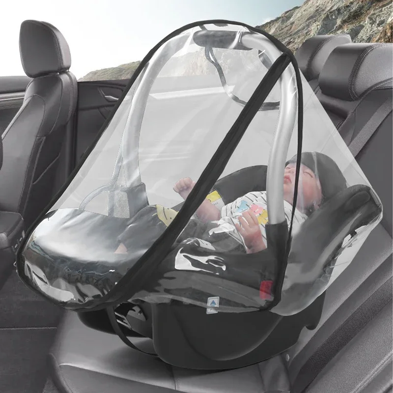 Cubre cochecito impermeable con mosquitera y lluvia, EVA - imagen 3