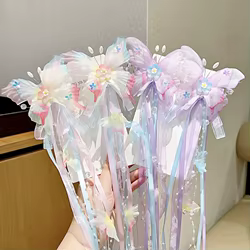 Pinzas para el pelo Hanfu infantil mariposa de hadas con perlas