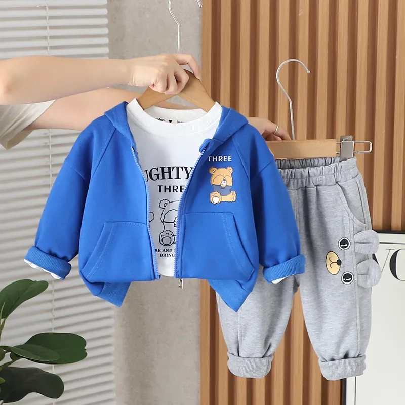Conjunto de otoño para bebé: chaqueta con capucha y pantalones