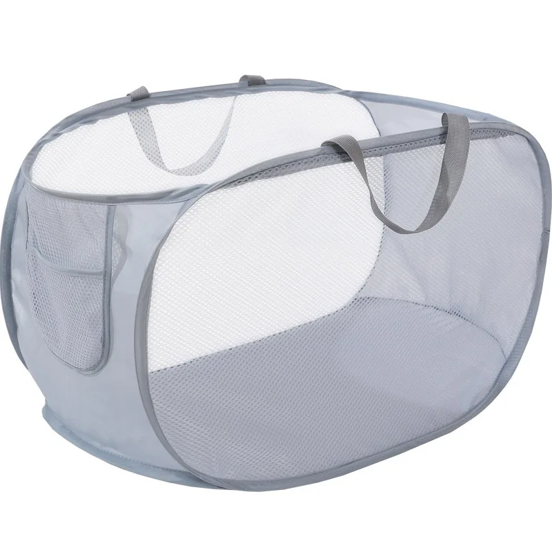 Cesta de ropa plegable de rejilla para lavandería y juguetes