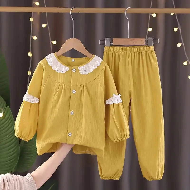Pijama bebé en lino y algodón para niña - cuello redondo suave - imagen 4