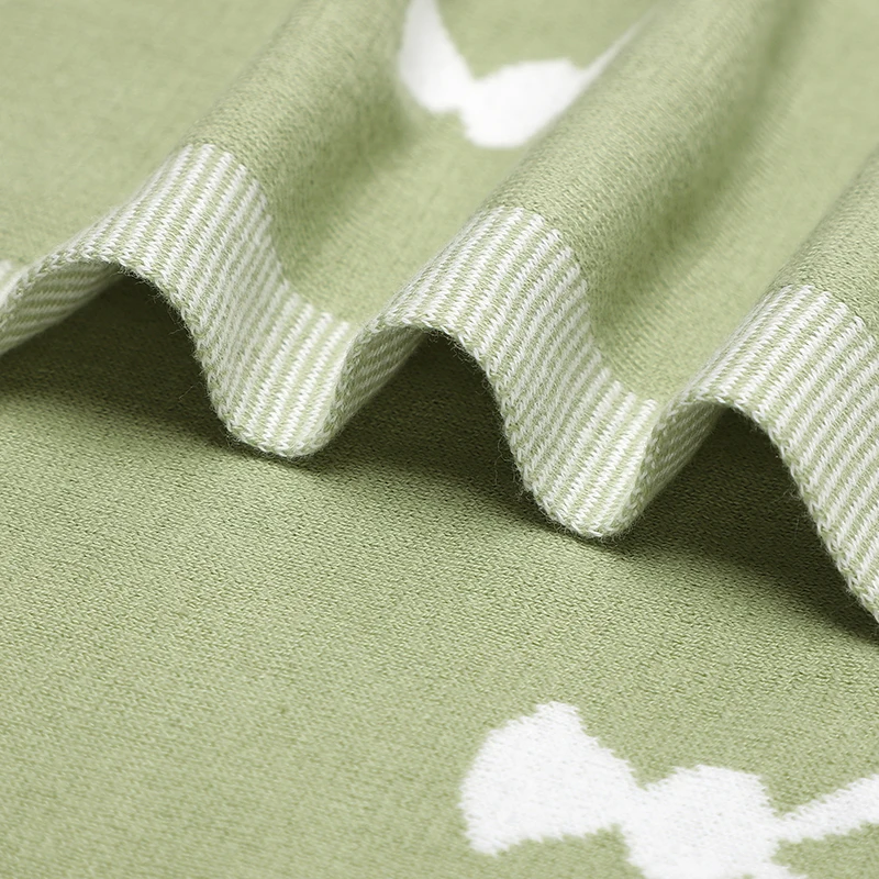 Mantas de bebé de algodón con estampado de conejo de Pascua - imagen 5