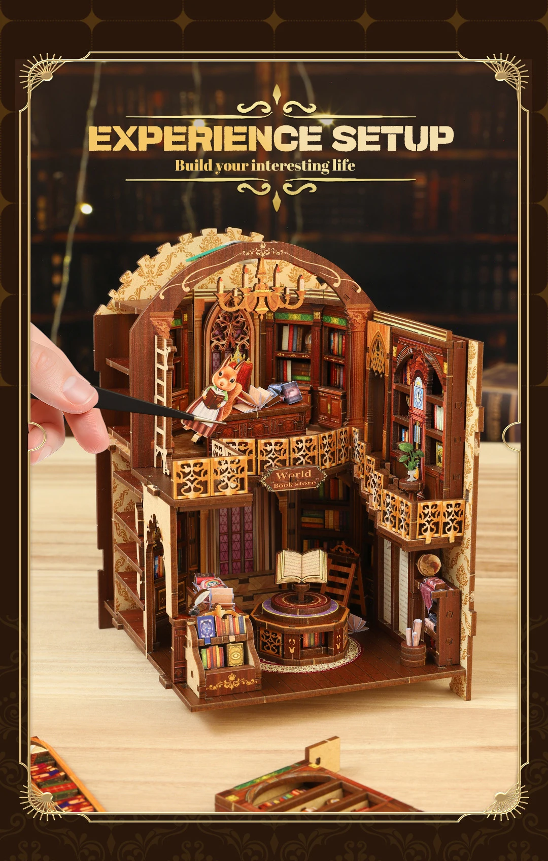 Vista del efecto de iluminación en la maqueta