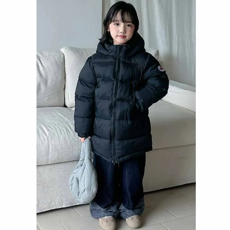 Abrigo de invierno acolchado con capucha para niñas y niños - imagen 3