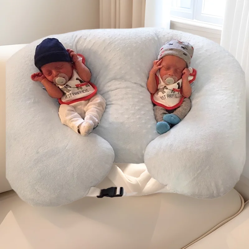 Almohada de lactancia doble para manos libres y soporte posparto - imagen 4