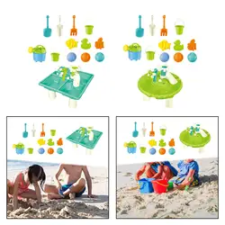 Juguetes de playa multicolor para niños: mesa de arena y agua