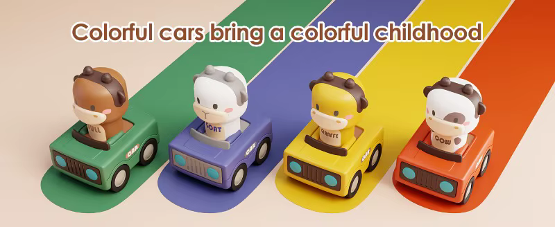 Coche mini de plástico para empujar y soltar