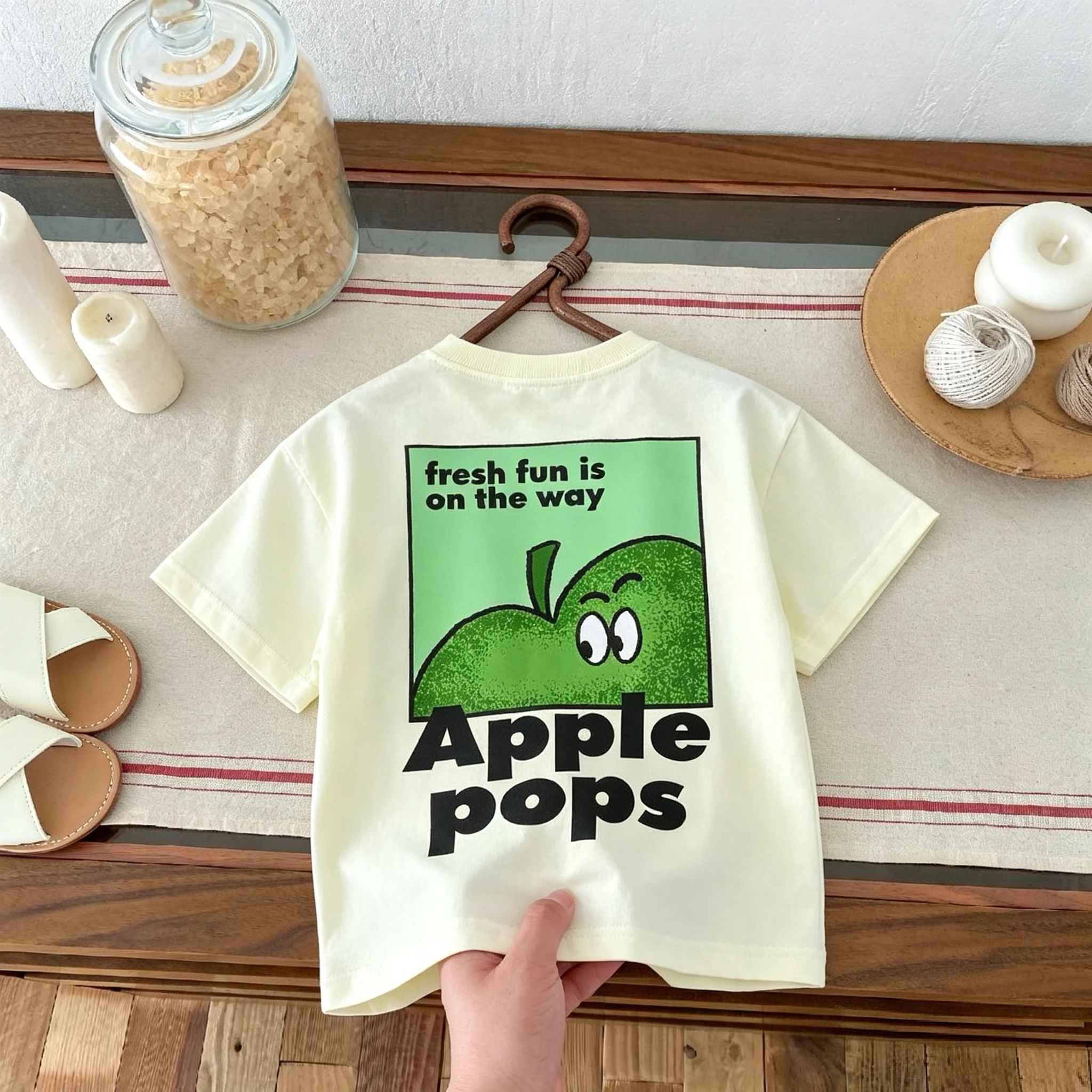 Camiseta infantil de manga corta con cuello redondo para verano - imagen 2