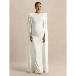 Vestido de embarazo con capa para sesión fotográfica multicolor