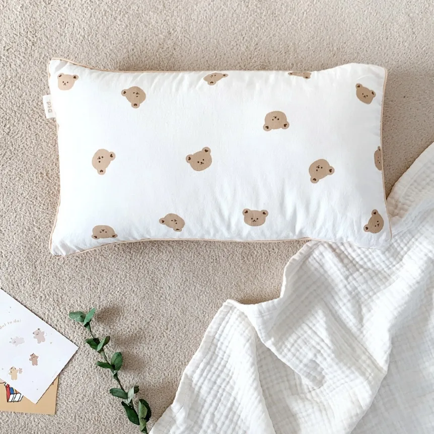 Funda de almohada transpirable de algodón para bebé – dibujos infantiles - imagen 3