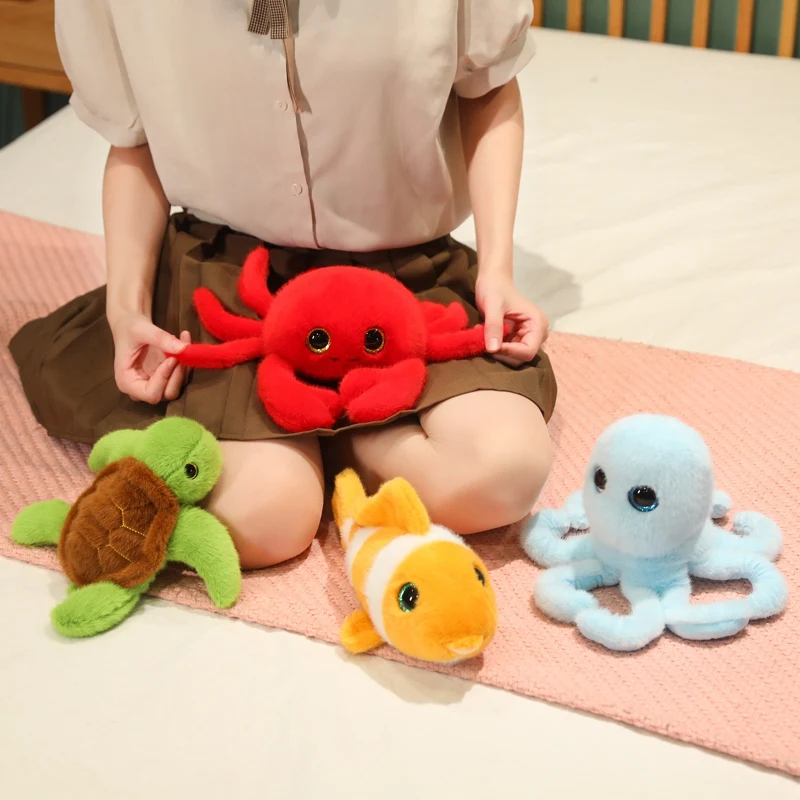 Peluche de animales marinos súper suave, tiburón y tortuga - imagen 3