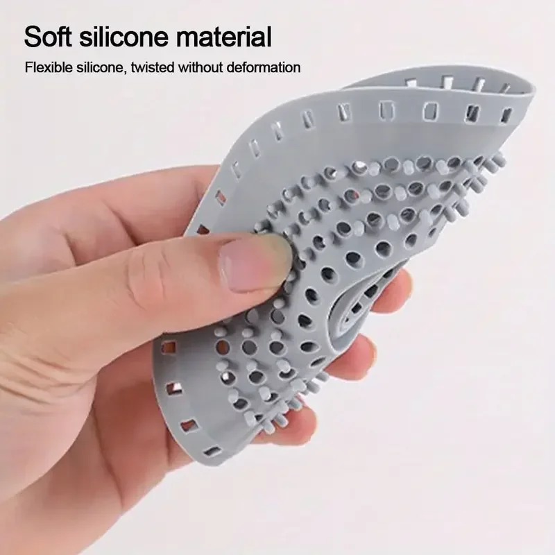 Tapón silicona antideslizante bañera bebé – Filtro pelo agua - imagen 4