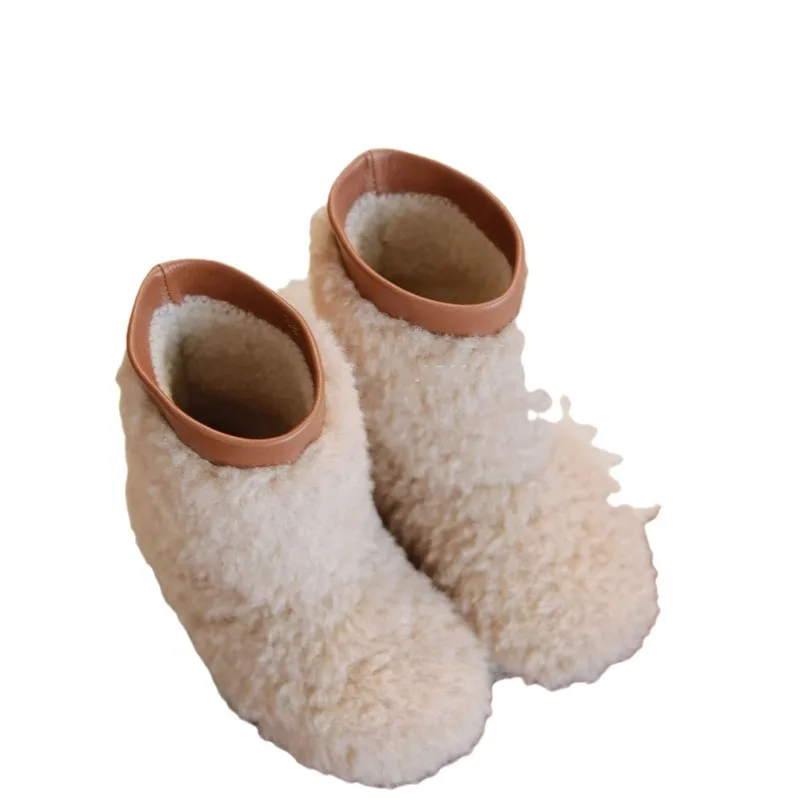 Botas de invierno antideslizantes algodón para niñas estilo retro - imagen 2
