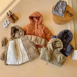 Milangel – Parka de invierno con forro de piel para niños